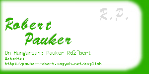 robert pauker business card